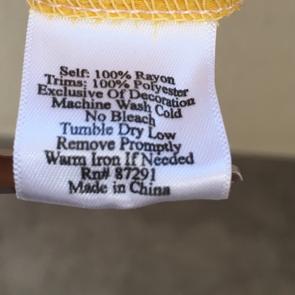 Johnny Was embroidered yellow button up small - Picture 4 of 7